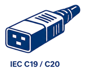 Prise d'alimentation IEC C19 et C20