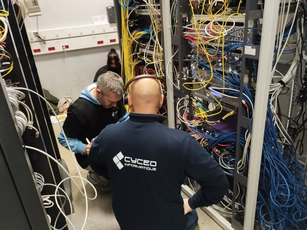 refonte du câblage de baie en production